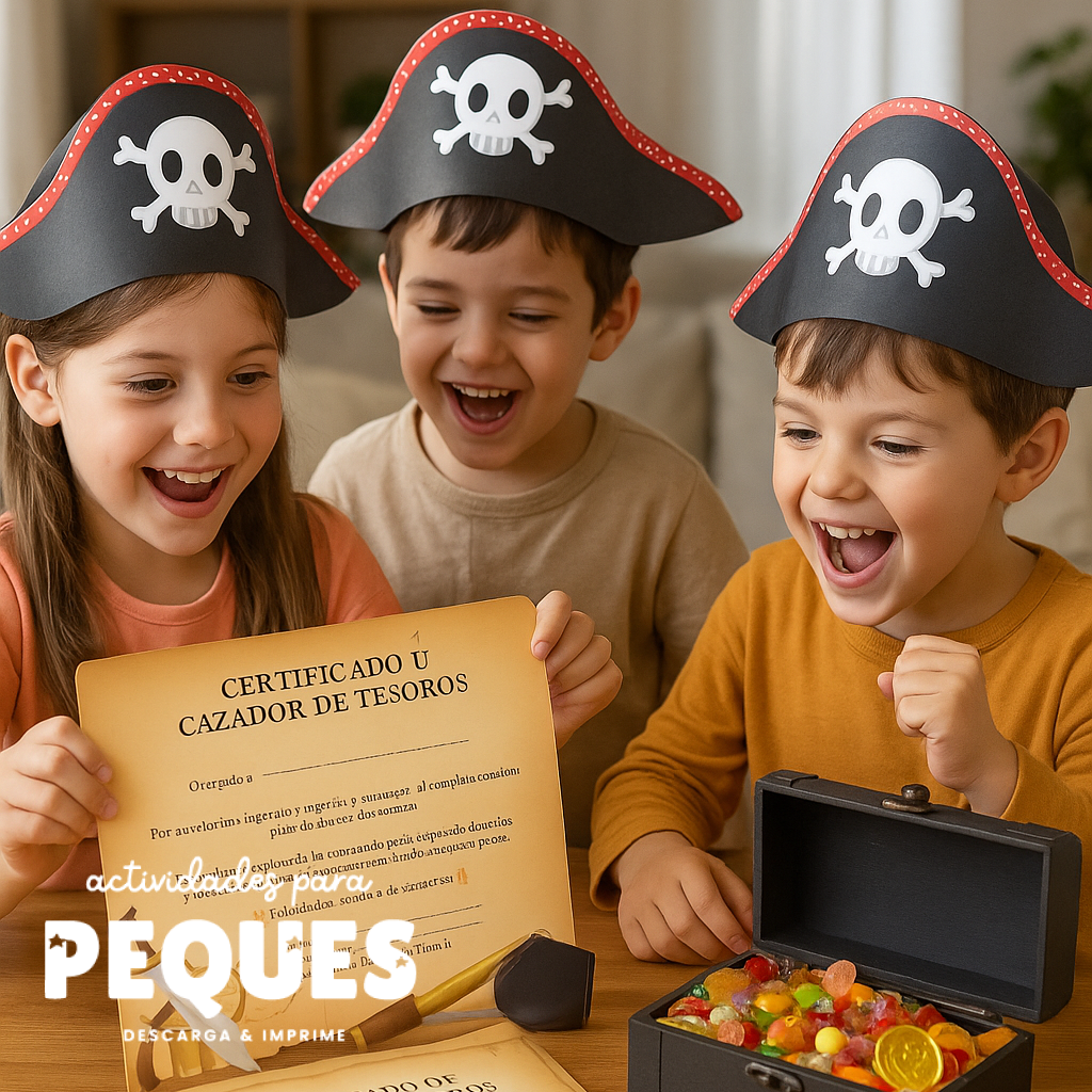 ¡Búsqueda del Tesoro Pirata para Imprimir!
