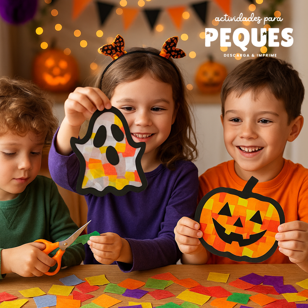 🎃 Manualidad de Halloween: Suncatcher para Niños