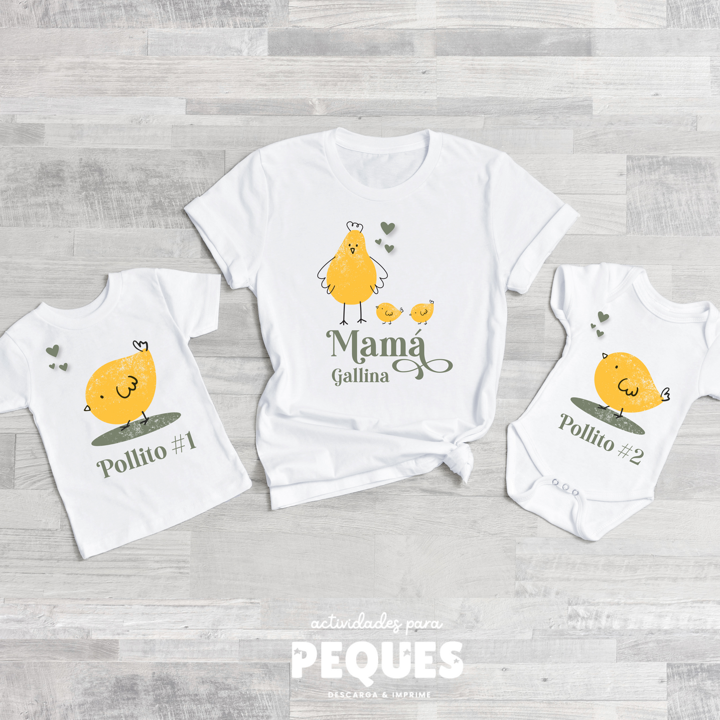 Clip Art de Mamá Gallina y Pollitos