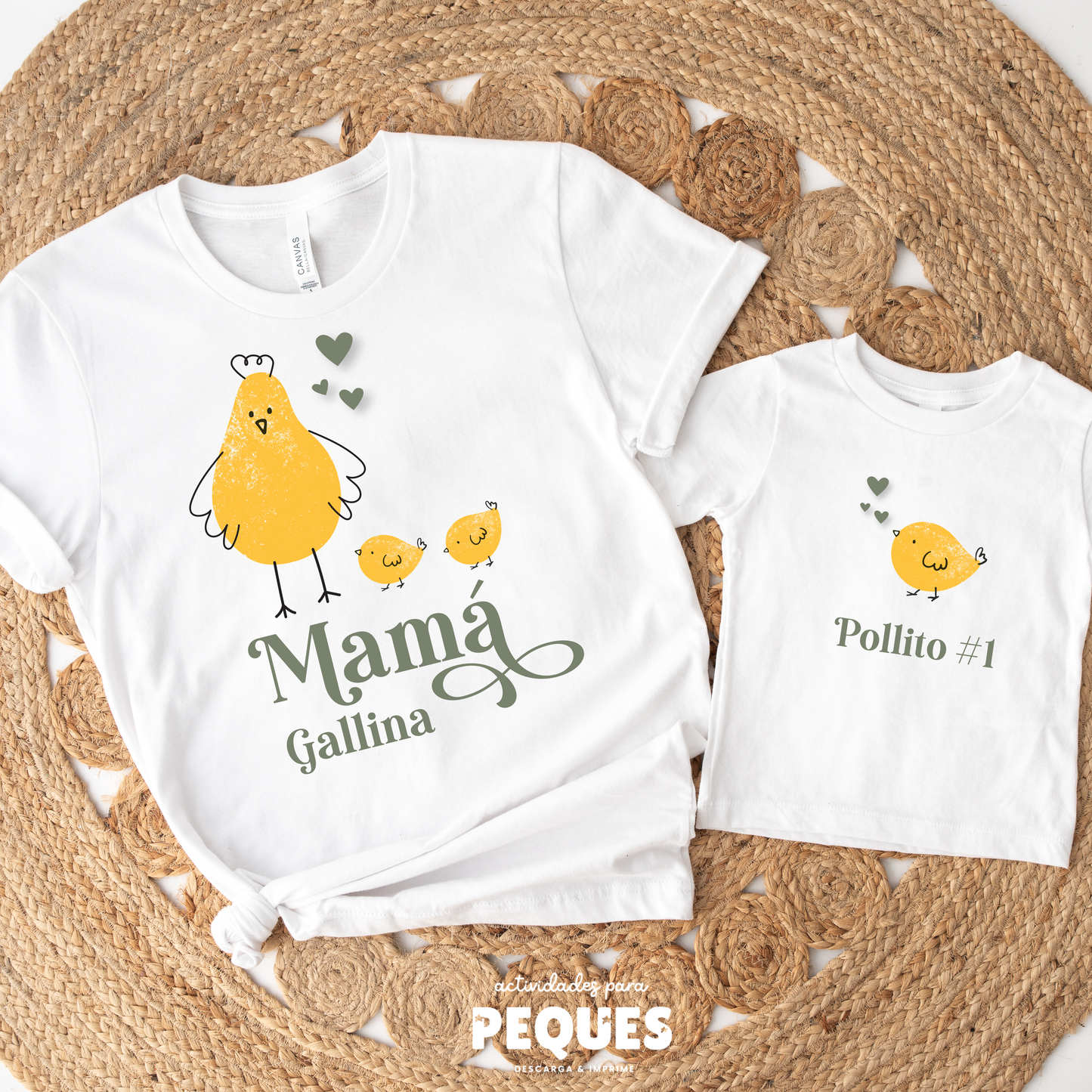 Clip Art de Mamá Gallina y Pollitos