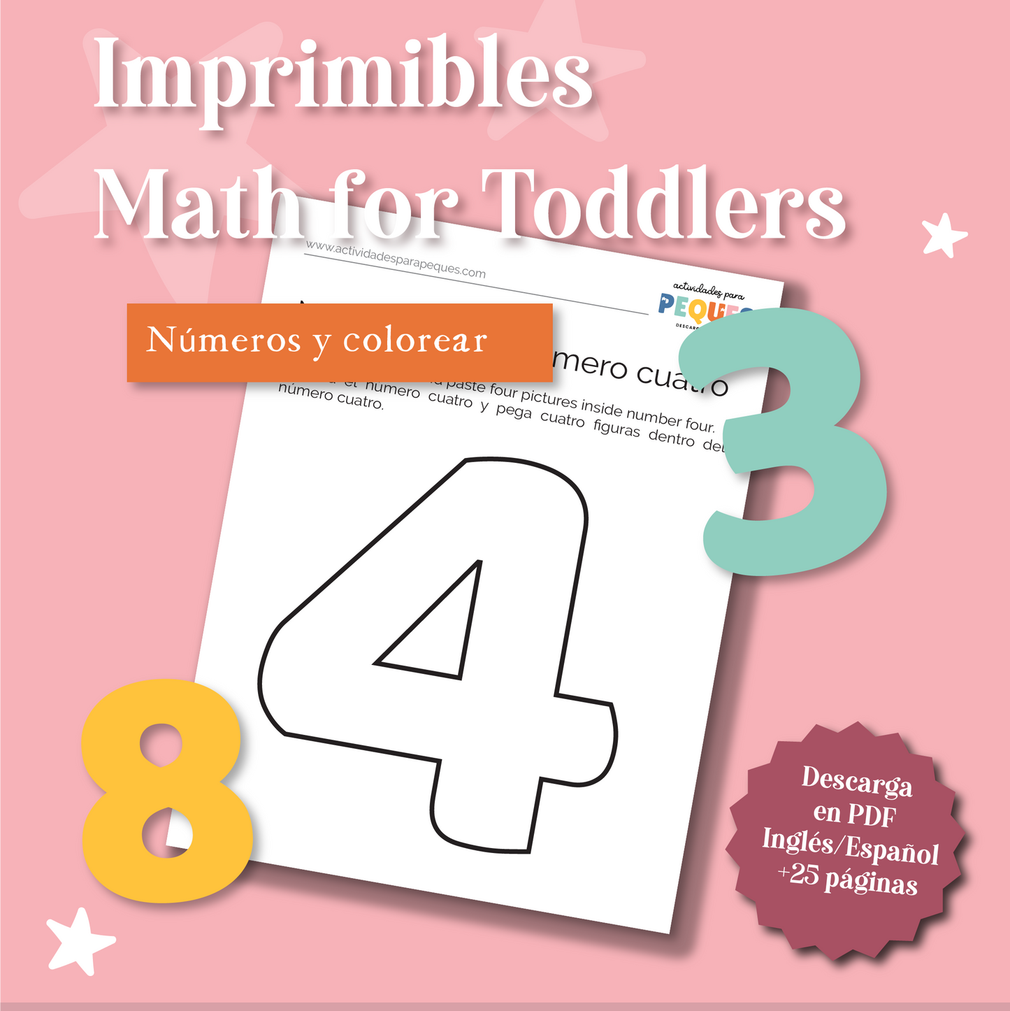 Matemáticas para Niños Pequeños – (Inglés/Español)