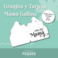 Granja de Papel + Tarjeta de Mamá Gallina. Set listo para armar. Envíos dentro de Costa Rica.