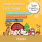🧠🐮 Juego de Memoria de Granja para Niños – ¡Descarga, Imprime y Diviértete!